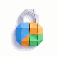 Scoped credentials - origami padlock representing per-tool credential scoping